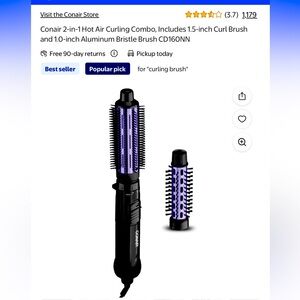 Con air 2 in 1 hot air curling combo hair styling accessory